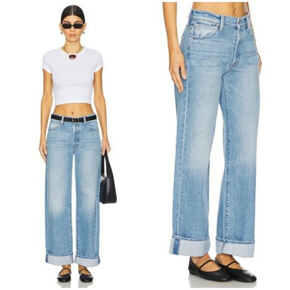 💕MOTHER SUPERIOR💕 The Dodger Button Hover Cuff Jeans ~ Funk N' Flair 29 NWOT - Picture 6 of 16